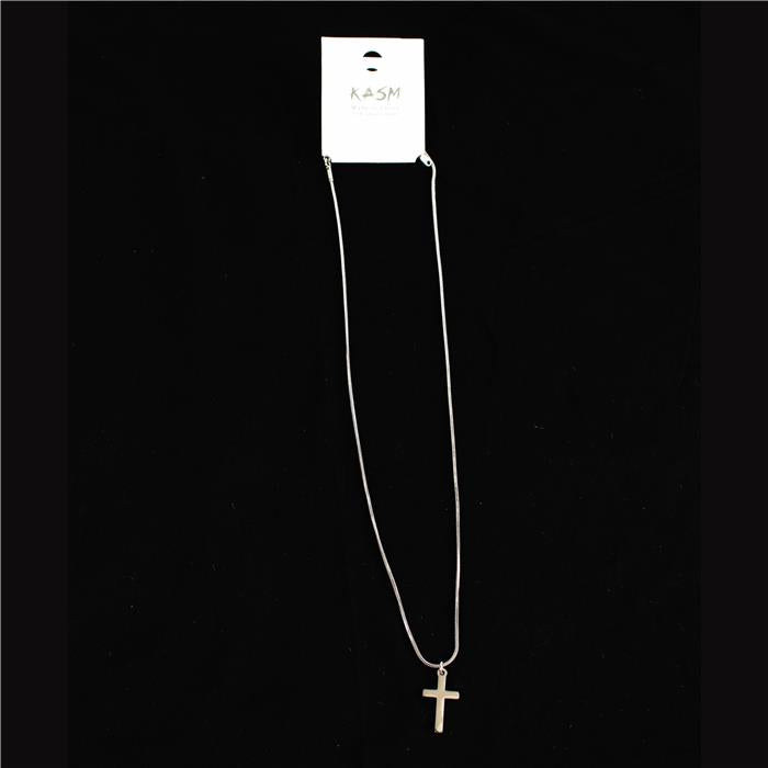 Stainless Steel Cross Charm Necklace