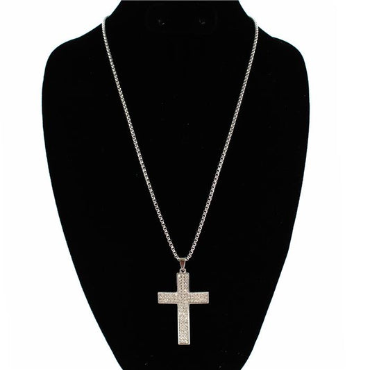 Stainless Steel Cross Charm 27  Necklace