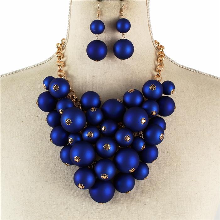 Chunky Grape Necklace Set