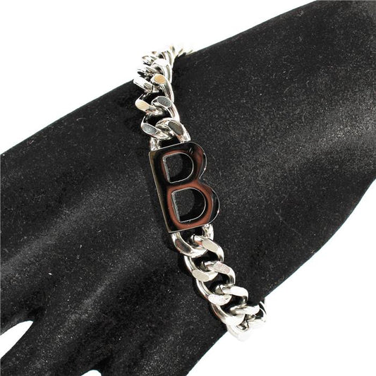 Stainless Steel B Charm Bracelet