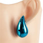 Neon Metal Teardrop Earring