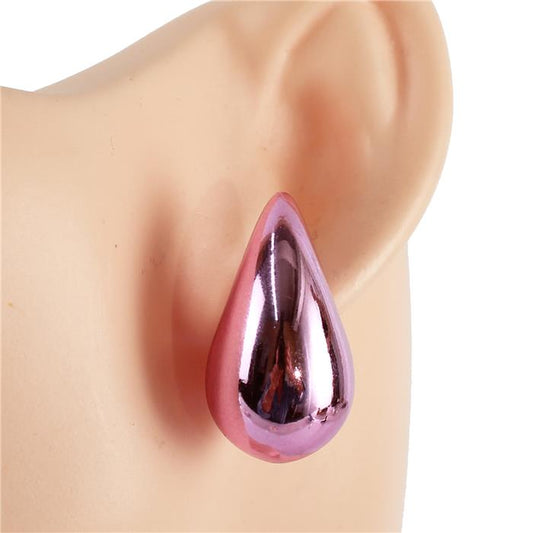 Neon Metal Teardrop Earring