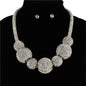 Rhinestones Chunky Ball Necklace Set