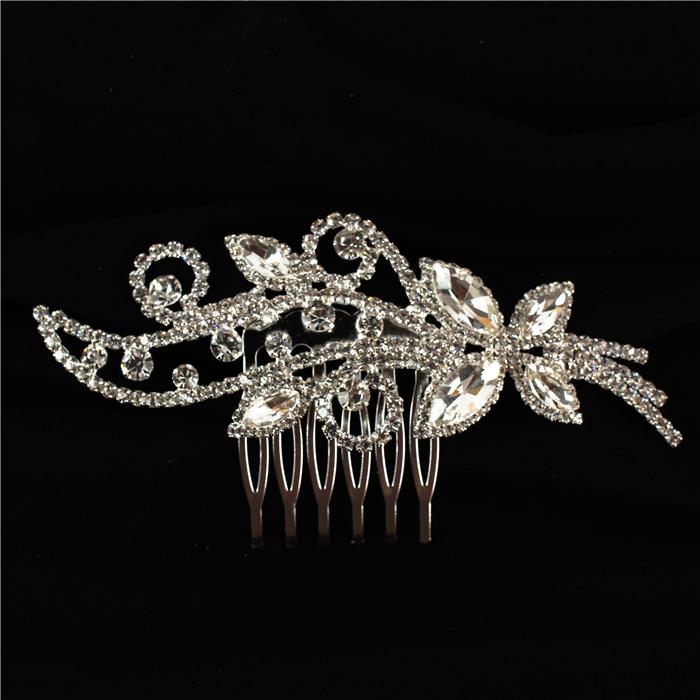 Rhinestone Metal Hair Comb