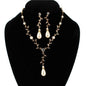 Pearl With Rhinestone Necklace Set