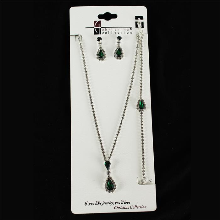 Junior Rhinestone 3 PC Necklace Set