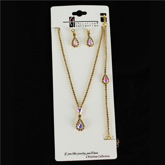 Junior Rhinestone 3 PC Necklace Set