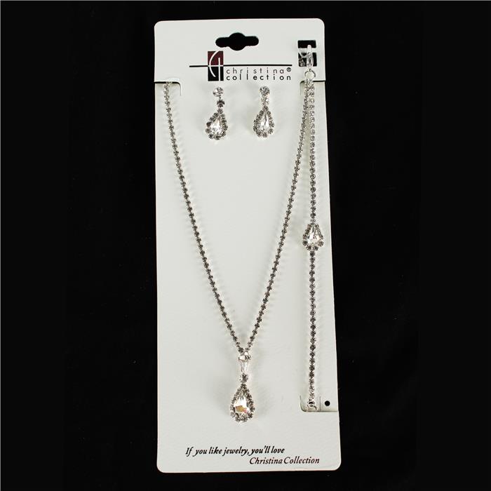 Junior Rhinestone 3 PC Necklace Set