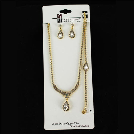 Junior Rhinestone 3 PC Necklace Set