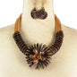 Fashion Wire Flower Necklace Set