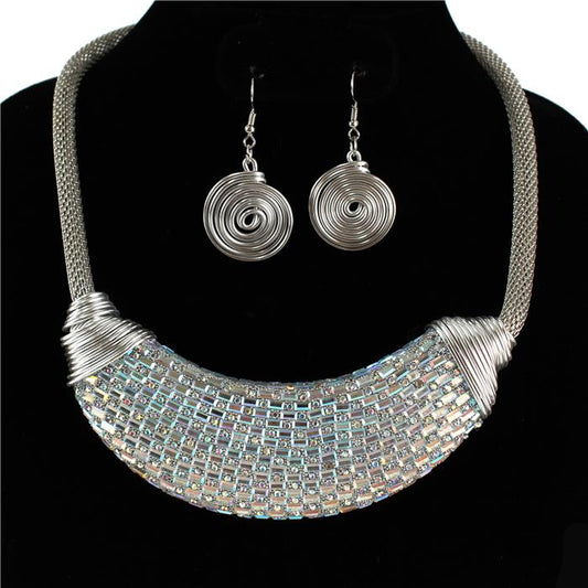 Fashion Stone Bar Necklace Set