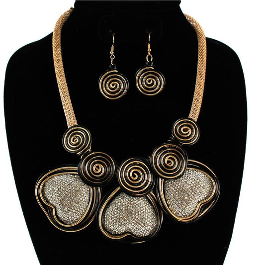 Fashion Heart Necklace Set