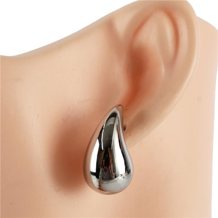 Metal Teardrop Earring