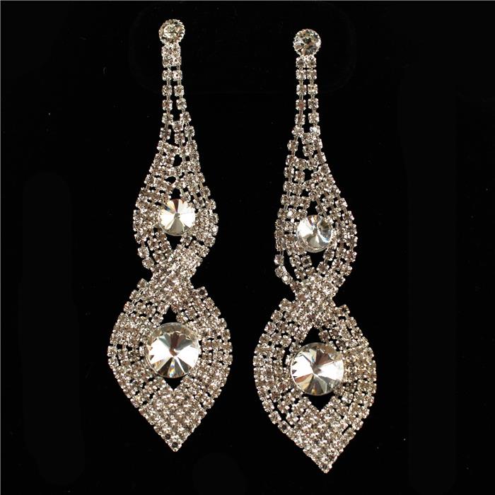 Rhinestone Long Earring