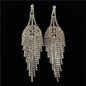 Rhinestone Long Fringed Earring