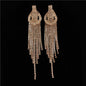 Rhinestone Long Fringed Earring