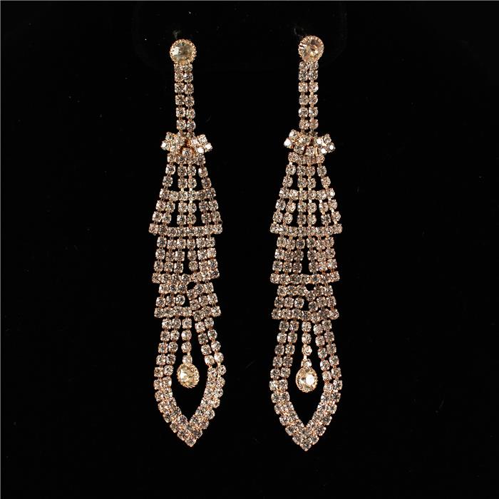 Rhinestone Long Earring