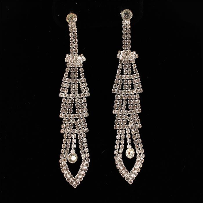 Rhinestone Long Earring