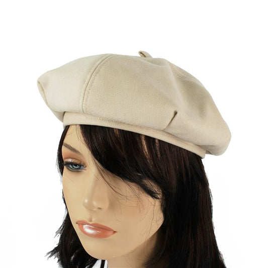 Solid Sherpa Beret Hat