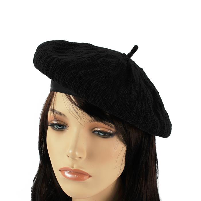 Solid Knet French Beret Hats