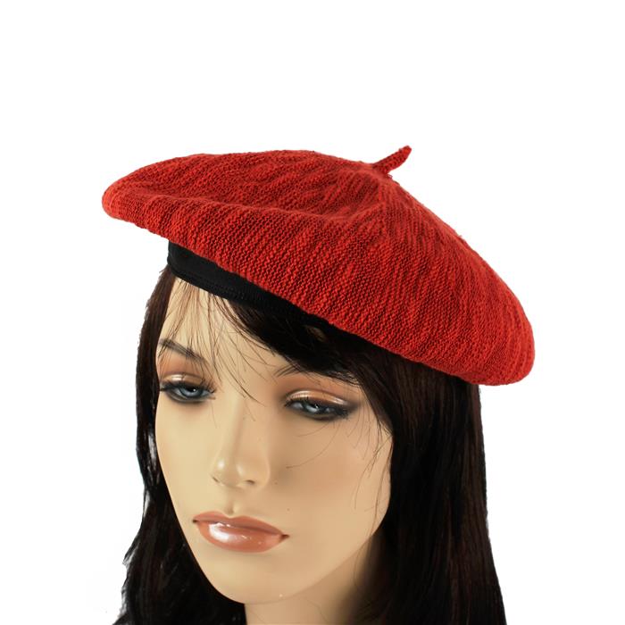 Solid Knet French Beret Hats