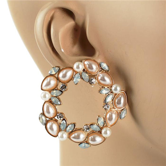 Pearl Round Shape Stund Earring