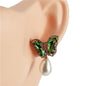 Butterfly Pearl Stud Earring