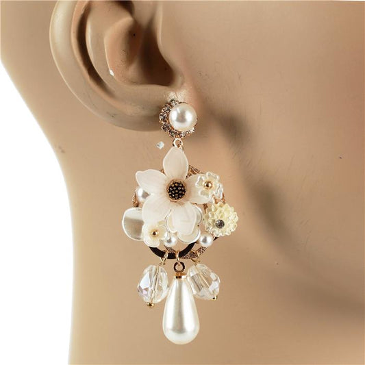 Fashion Flower Dangle Earring