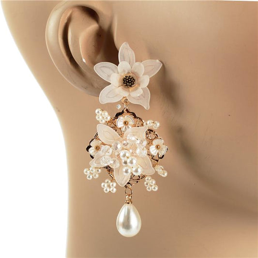 Fashion Flower Dangle Earring