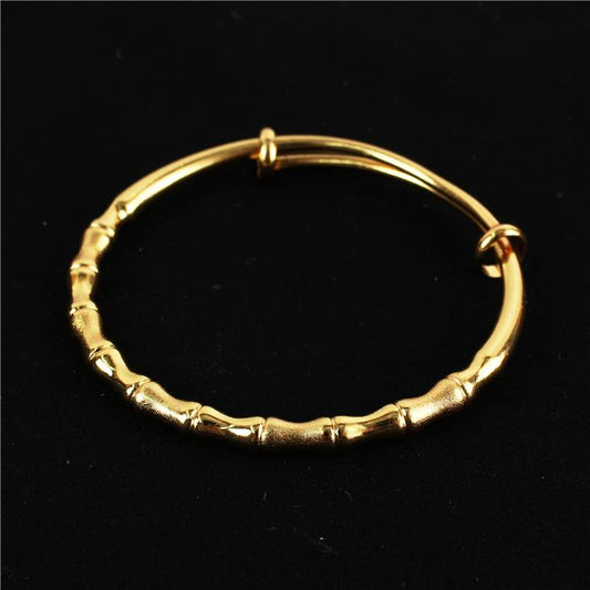 Golden Metal Bamboo Bangle