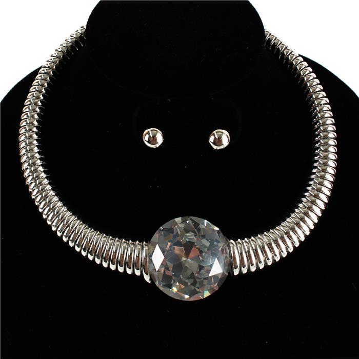 Chunkt Crystal Metal Choker Set