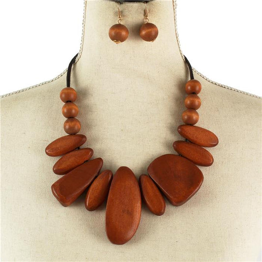 Wooden Necklace Set