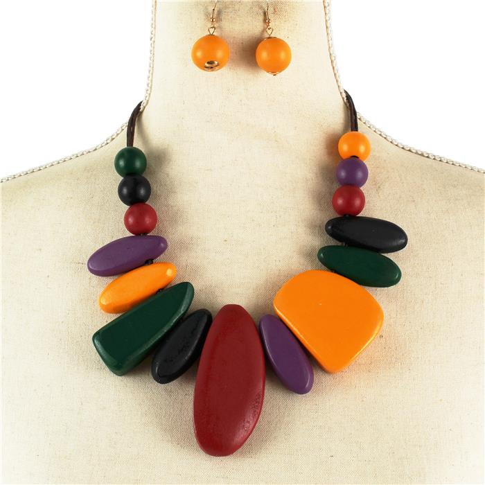 Wooden Necklace Set