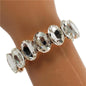 Crystal Over Shape  Stone Stretch Bracelet