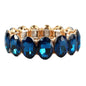 Crystal Over Shape  Stone Stretch Bracelet