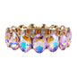 Crystal Over Shape  Stone Stretch Bracelet