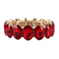 Crystal Over Shape  Stone Stretch Bracelet