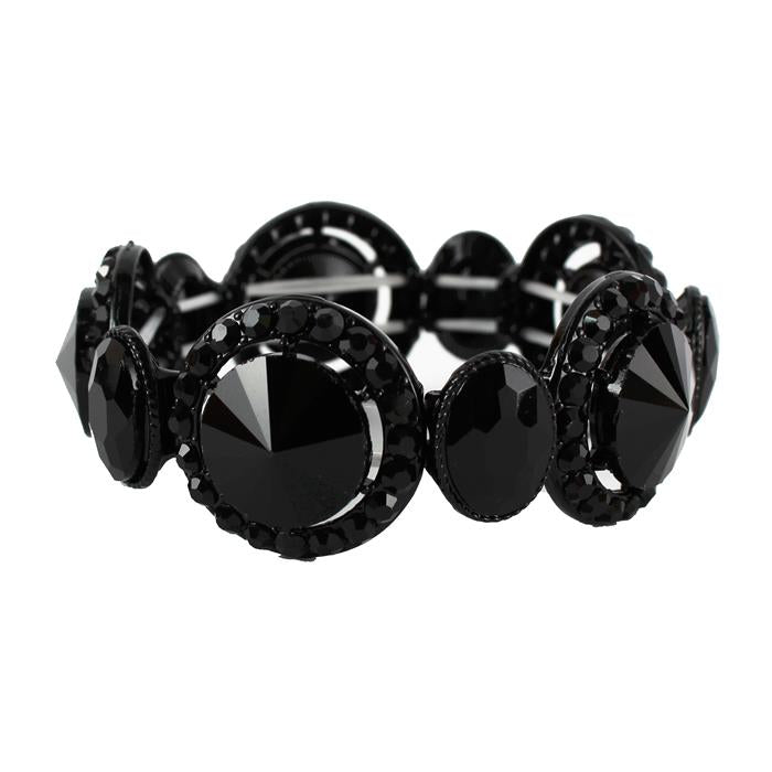 Crystal Round Stone Stretch Bracelet