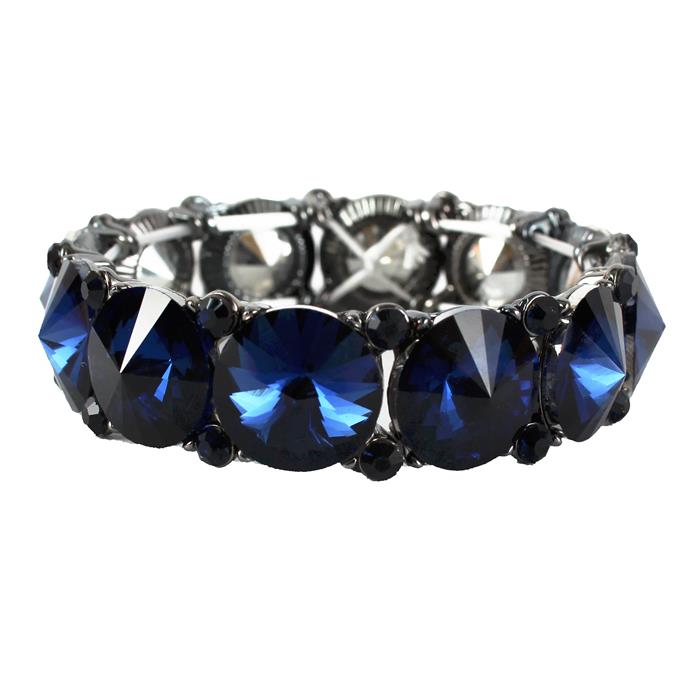 Crystal Round Stone Stretch Bracelet