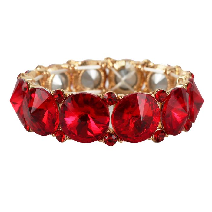 Crystal Round Stone Stretch Bracelet