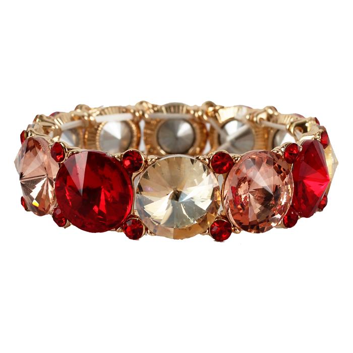 Crystal Round Stone Stretch Bracelet