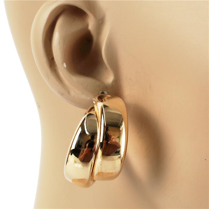 Metal Thick Hoop Earring