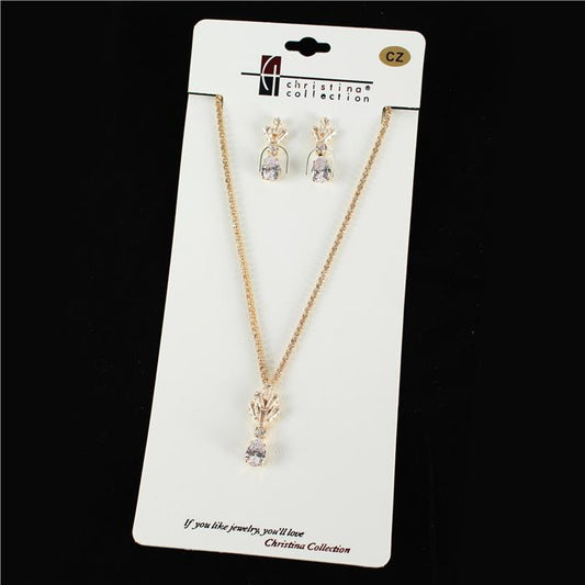 Cubic Zirconia Necklace Set