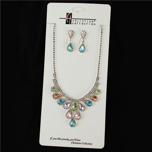 Rhinestone Necklace Set