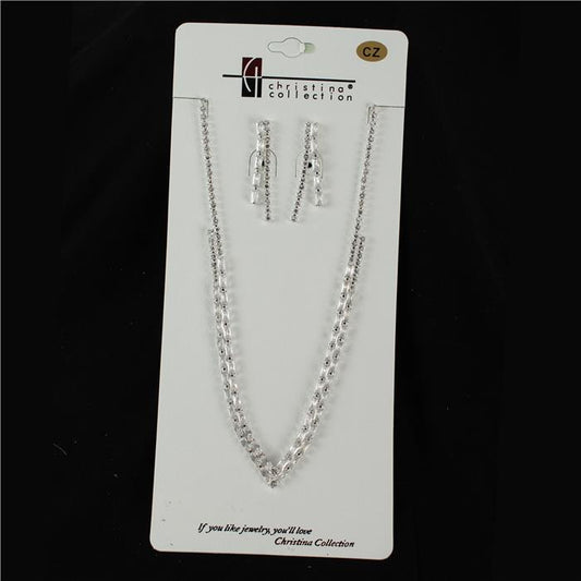 Cubic Zirconia Necklace Set