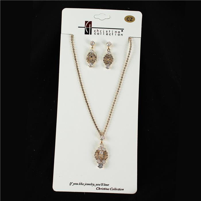 Cubic Zirconia Necklace Set