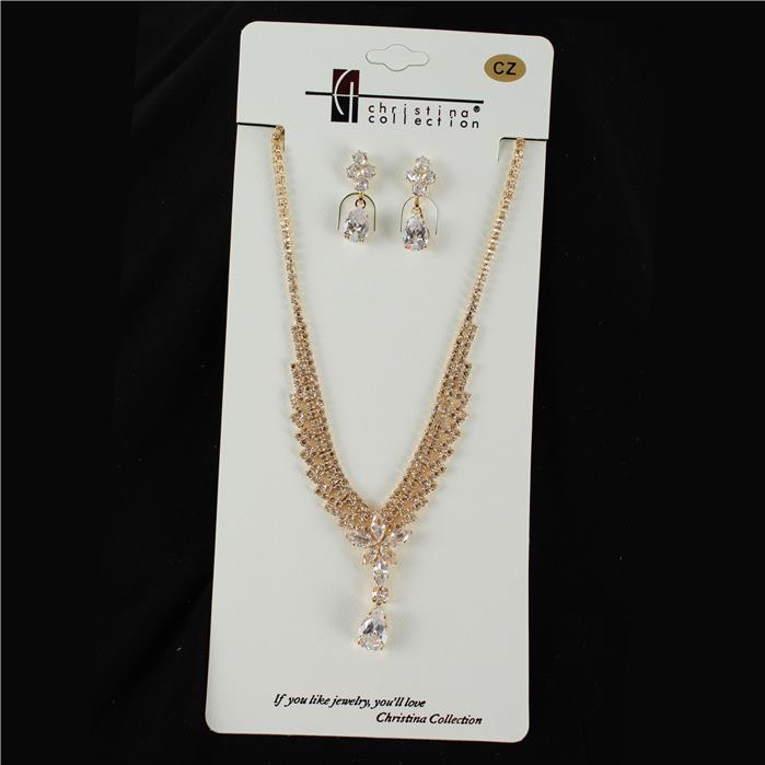 Cubic Zirconia Necklace Set