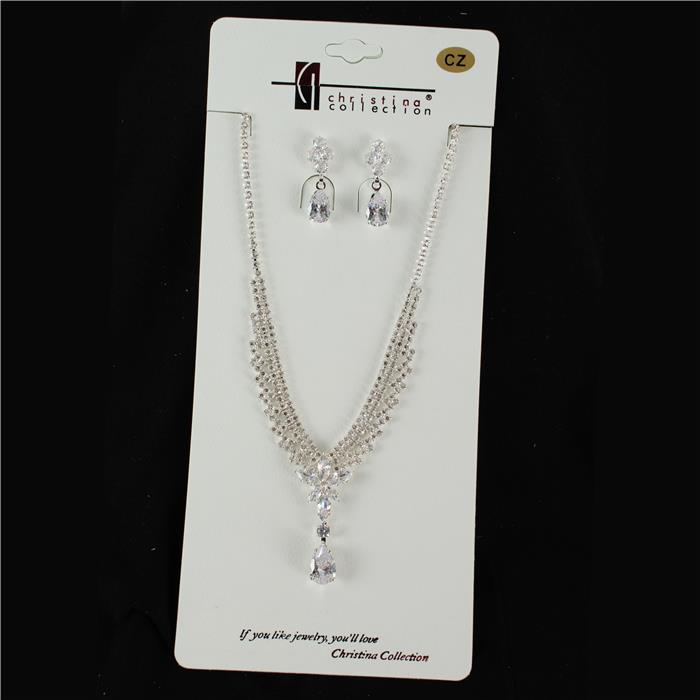 Cubic Zirconia Necklace Set