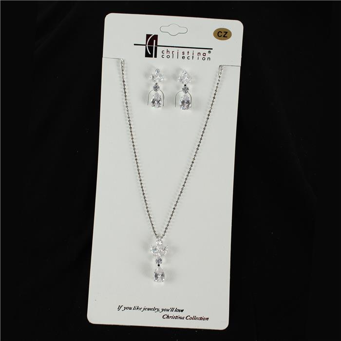 Cubic Zirconia Necklace Set