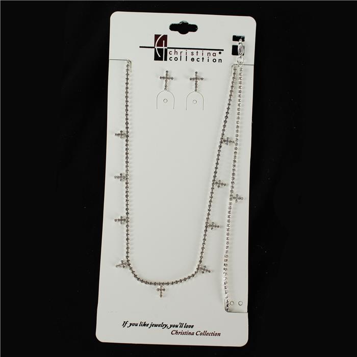 Cubic Zirconia 3 PC Necklace Set